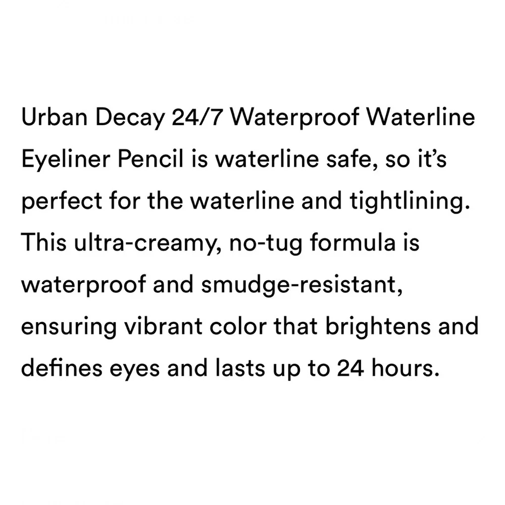 Urban Decay 24/7 Waterproof Waterline Eyeliner Pencil “Tootsie”